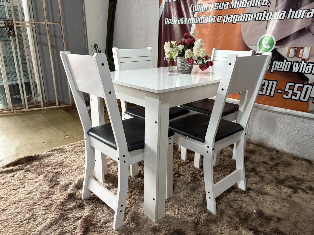 Mesa de jantar com 4 cadeiras (entrego) - Foto 4