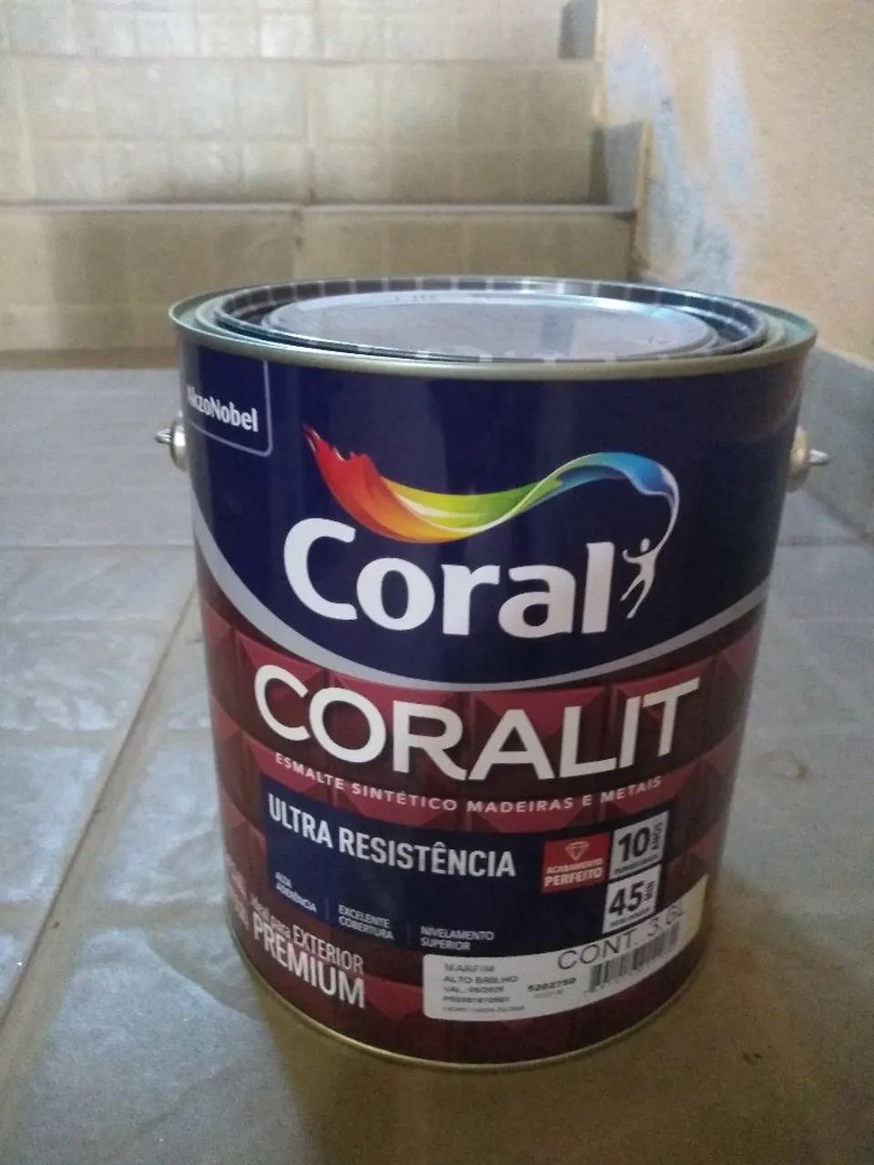 Tinta esmalte coralit marfim galão 