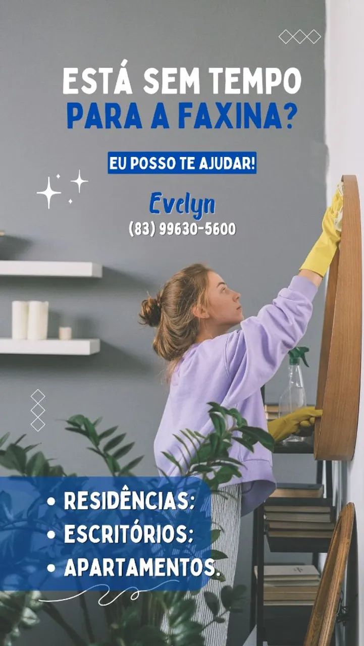 Diarista - Casa, apartamento ou pós-obra