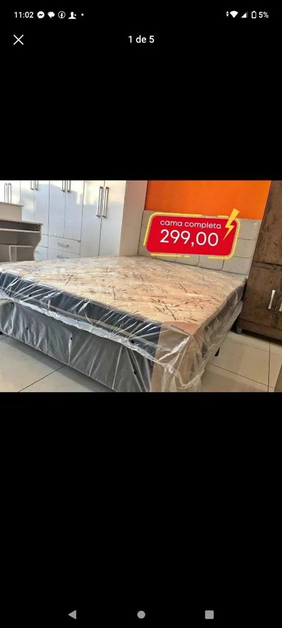 Cama box casal espuma d33 confortávell  - Foto 2