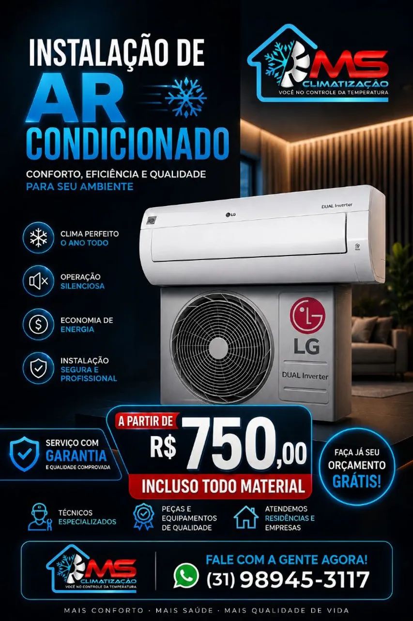 INSTALAÇÃO DE AR CONDICIONADO 