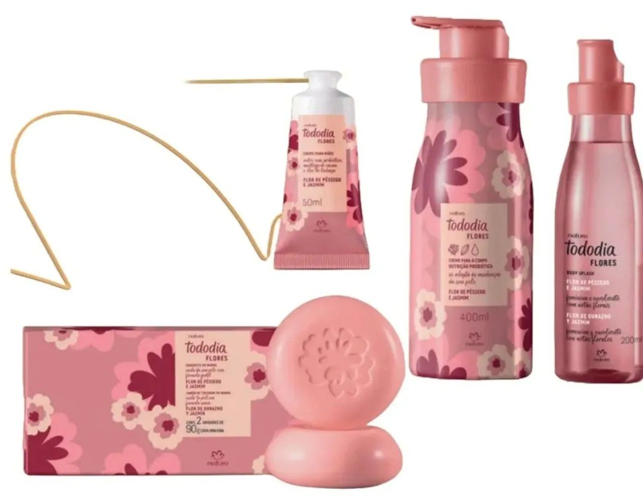 Kit Tododia Flor de de pêssego e jasmim- Natura  - Foto 2