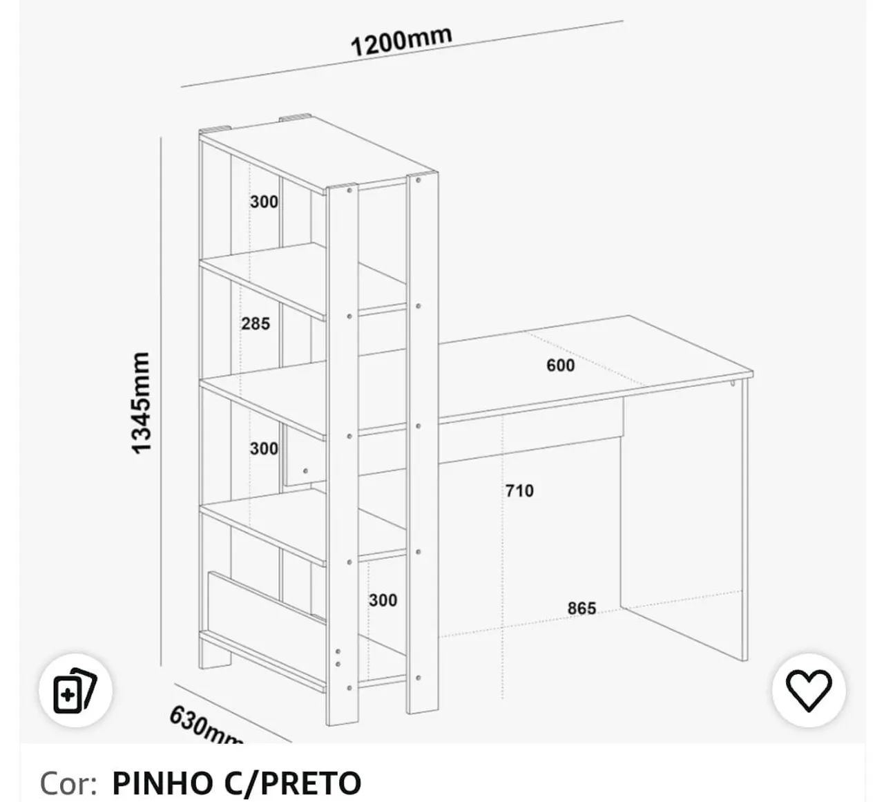 Mesa estante usado