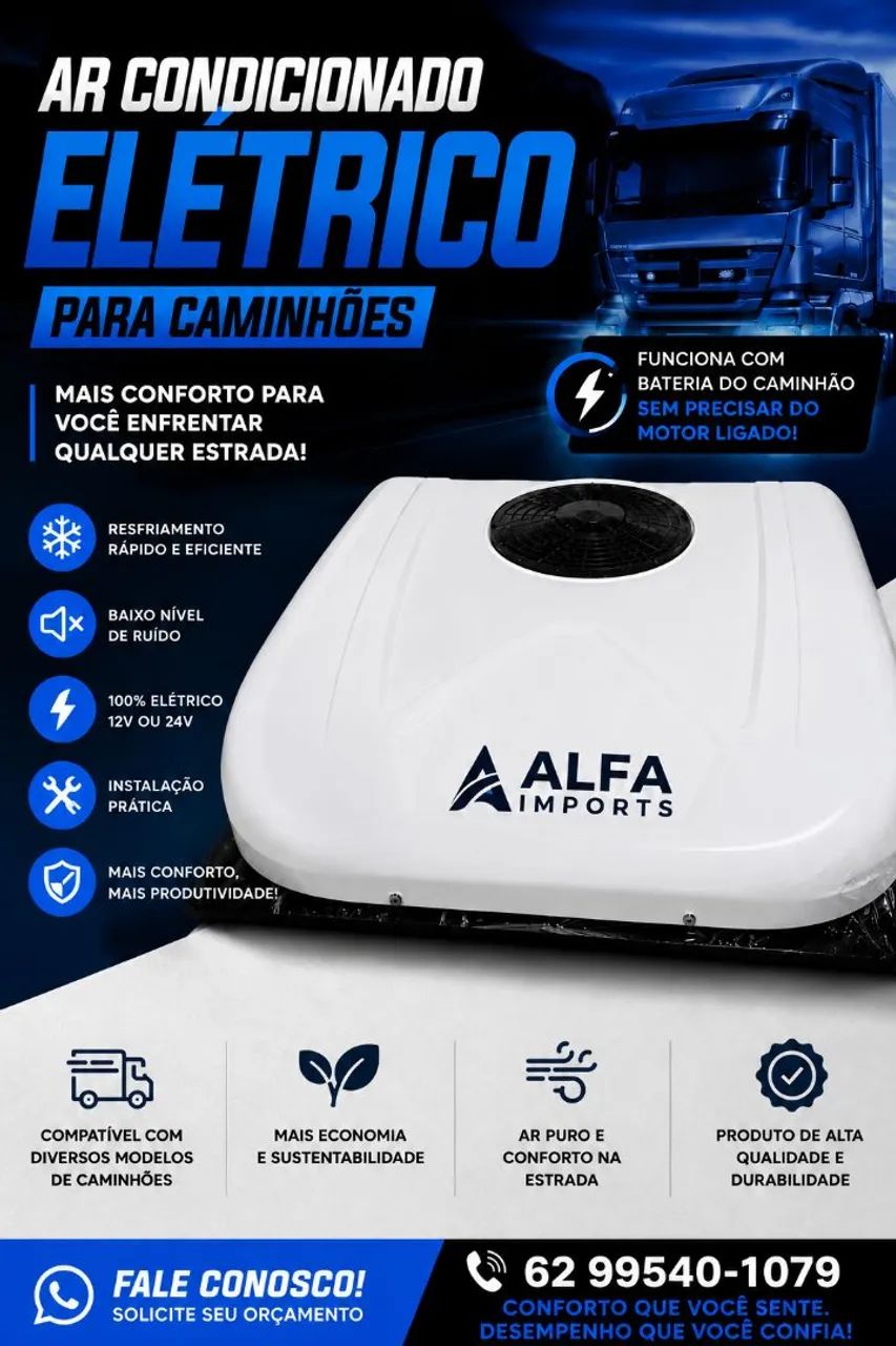 Ar condicionado elétrico para caminhão 
