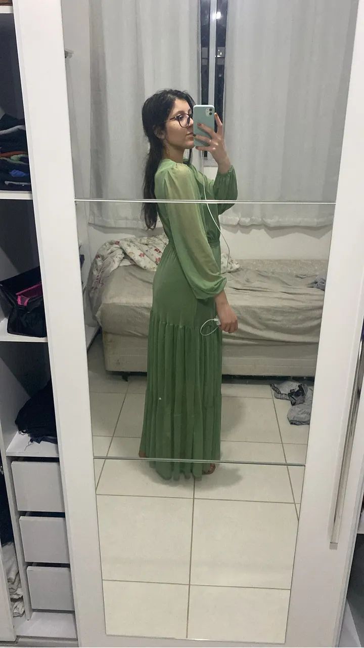 Vestido verde Oliva de festa - Foto 3