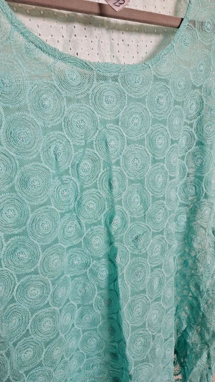 NOVA - Blusa Elementais Bordada Azul Turquesa - Foto 2