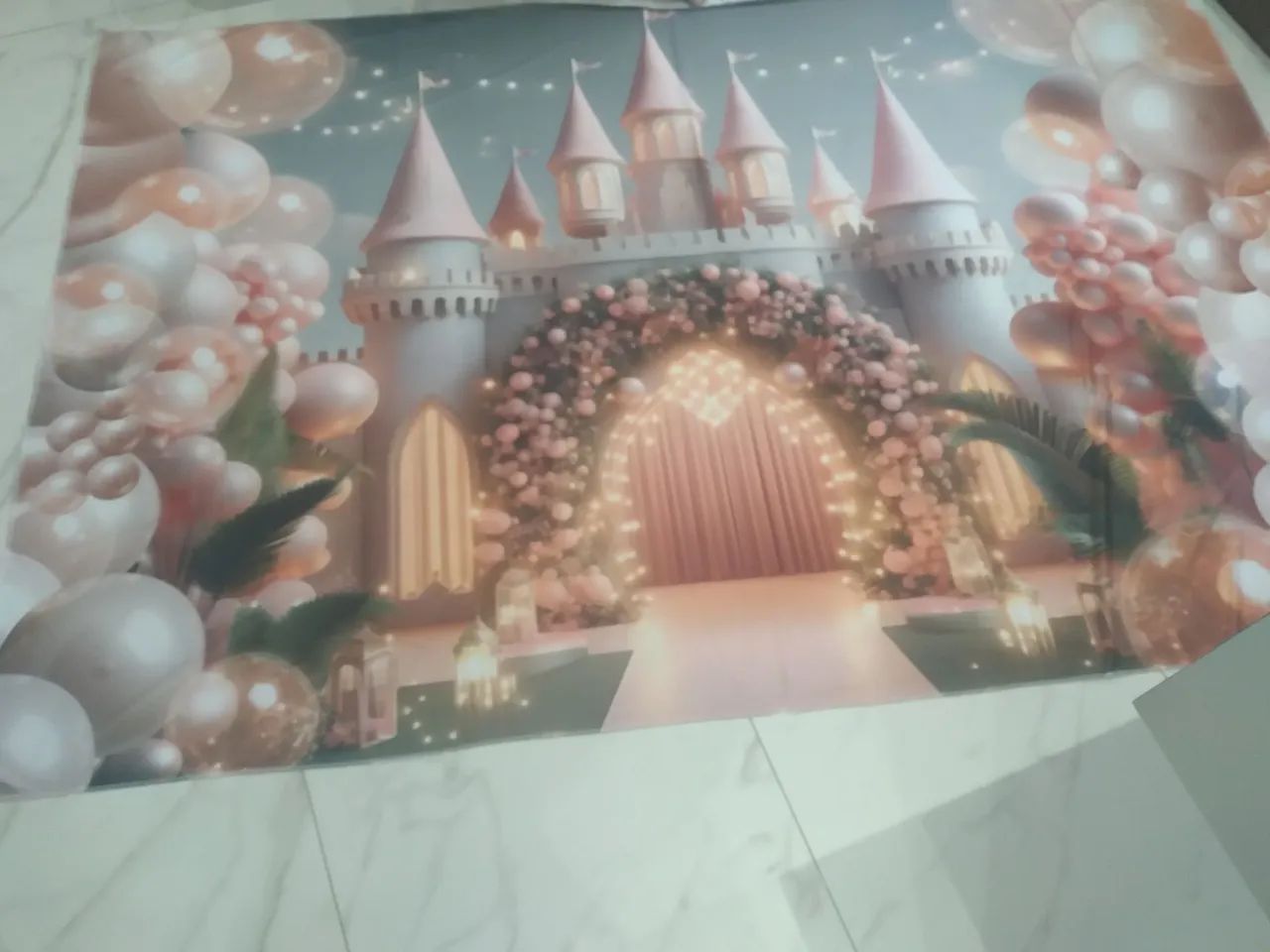 Painel em tecido sublimado Castelo