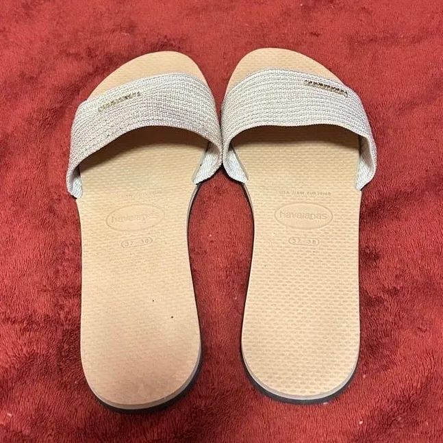 Rasteira Dourada Havaianas 37/38 - Foto 2