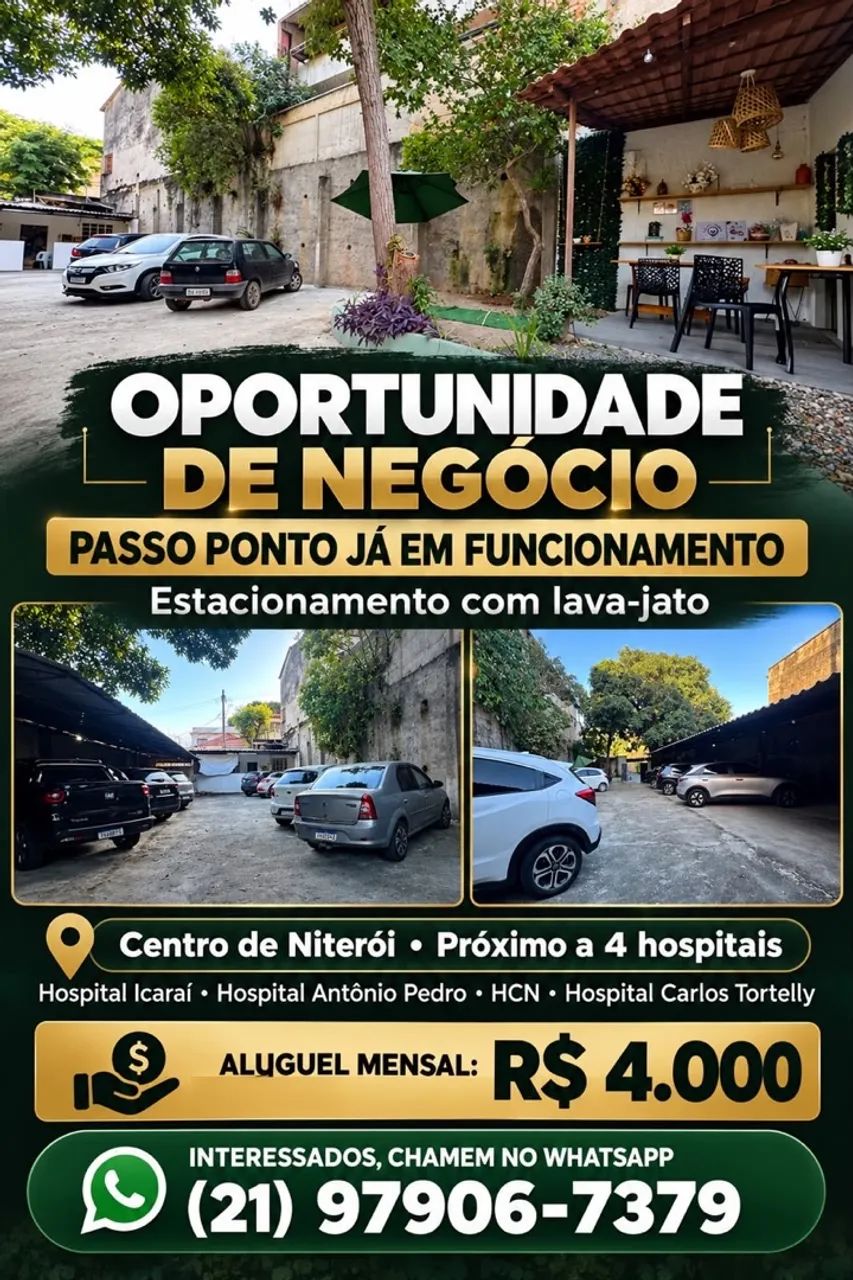 Passo ponto estacionamento ja com clientes 