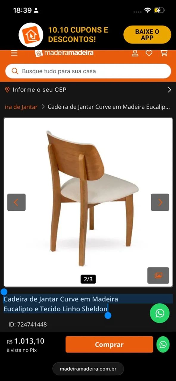 Cadeiras de Jantar | 4UNID - Foto 2