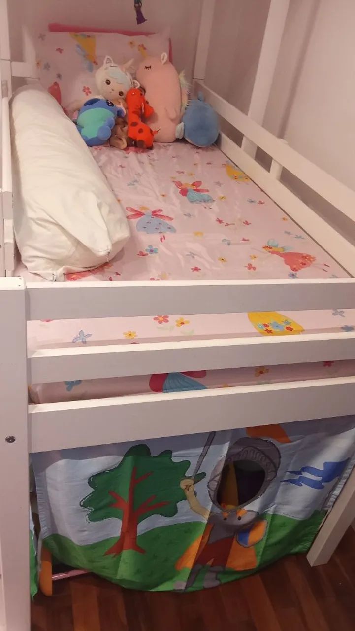 Cama com escorregador e telhado  - Foto 5