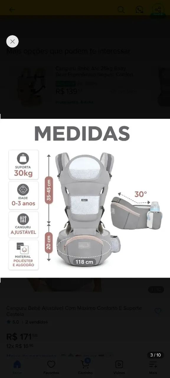Canguru ergonômico. - Foto 3