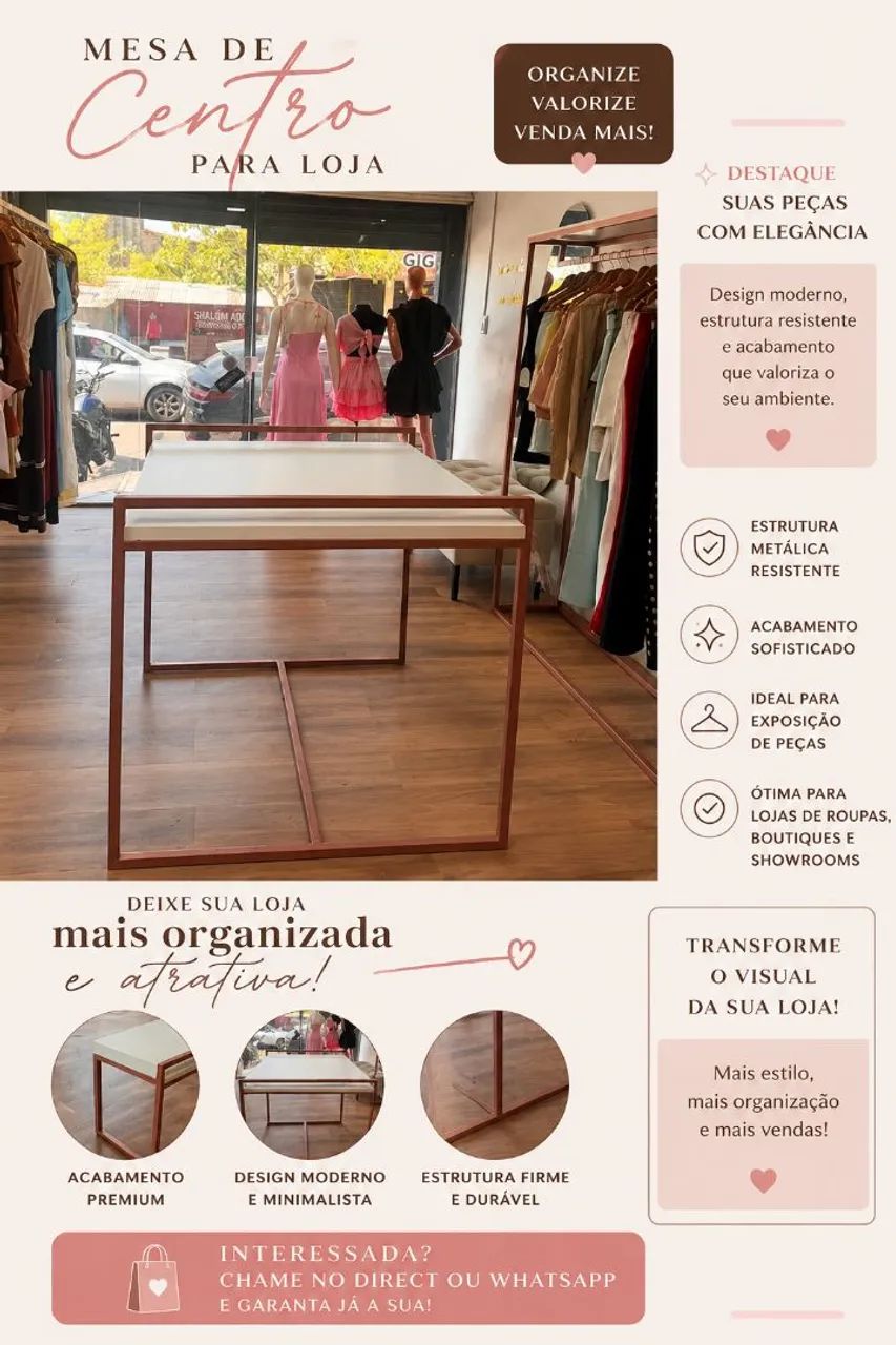 Mesa de centro de loja PRA VENDER HOJE 