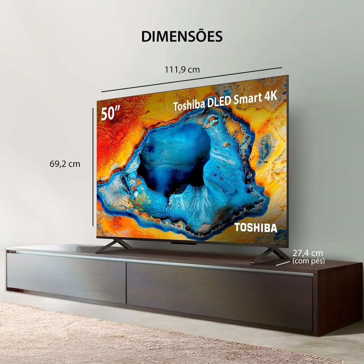 Tv Toshiba 50 polegadas lacrado na caixa com nota fiscal e garantia. - Foto 4