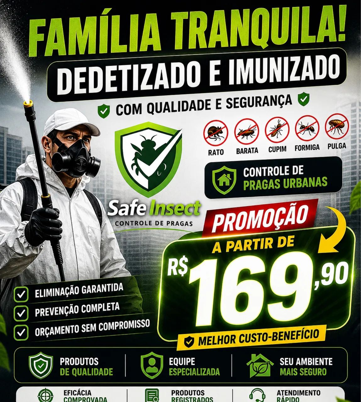 DEDETIZAÇÃO PRAGAS ZERO