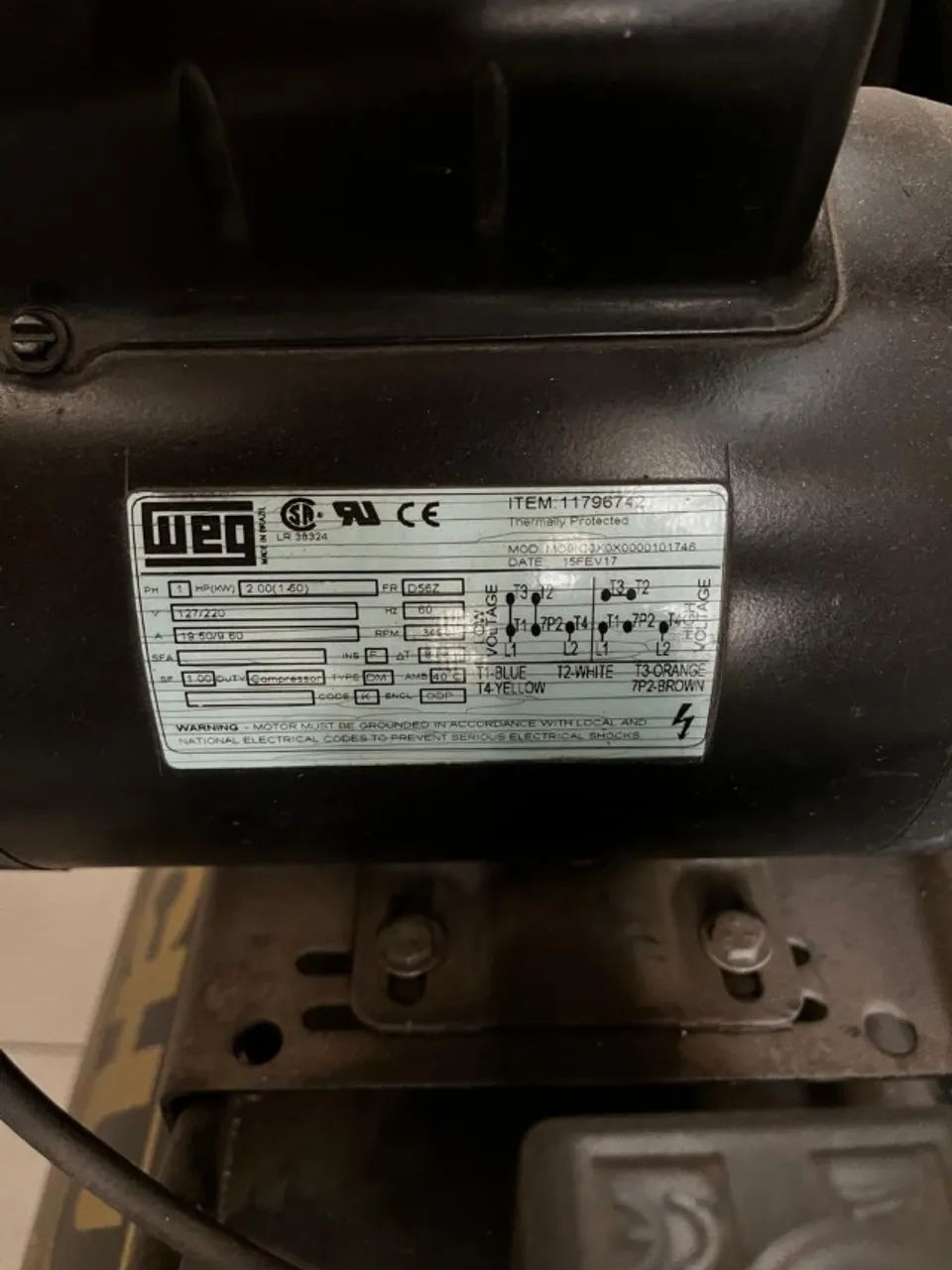 Compressor Schulz 140L 2HP - Funcionando  - Foto 2