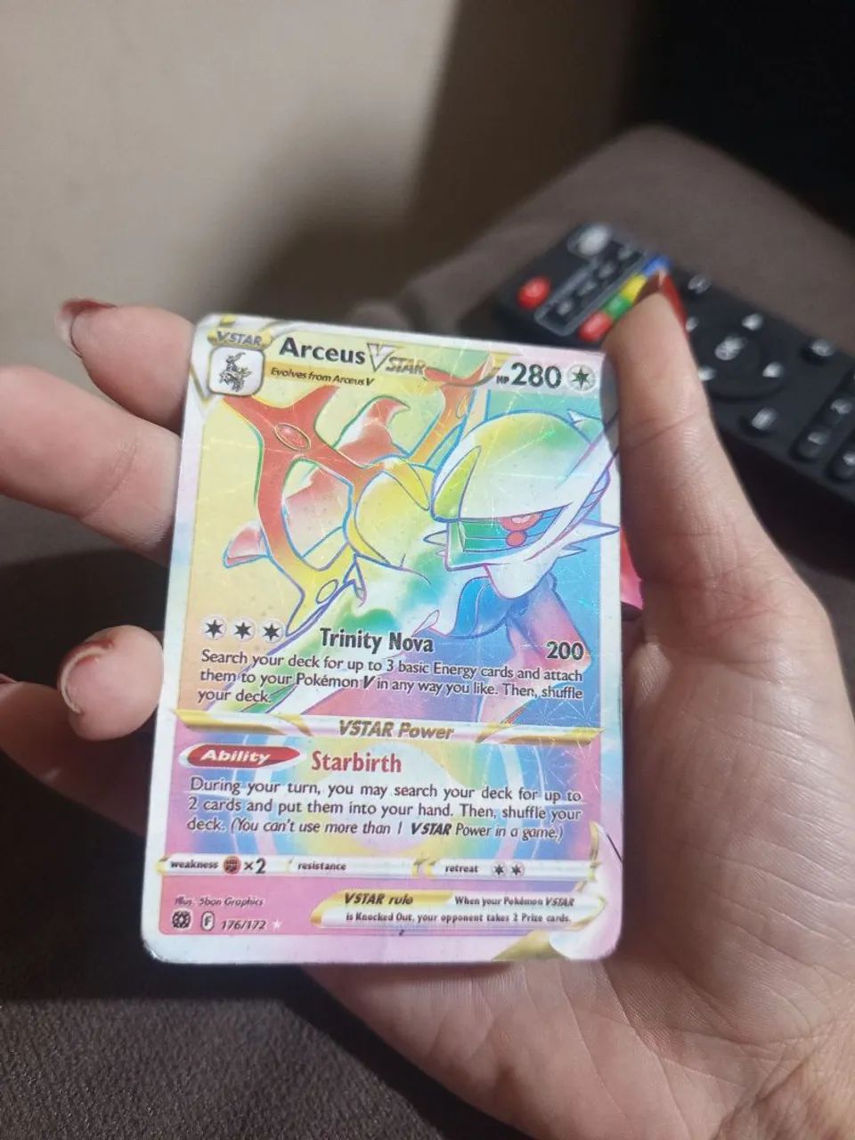 Carta pokémon Arceus vstar Trinity nova - Foto 3