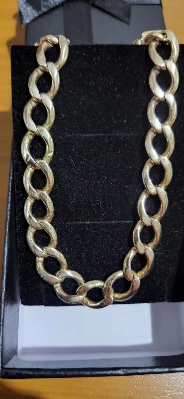 PULSEIRA ELO GRUMET MACIÇA OURO 18K  - Foto 3