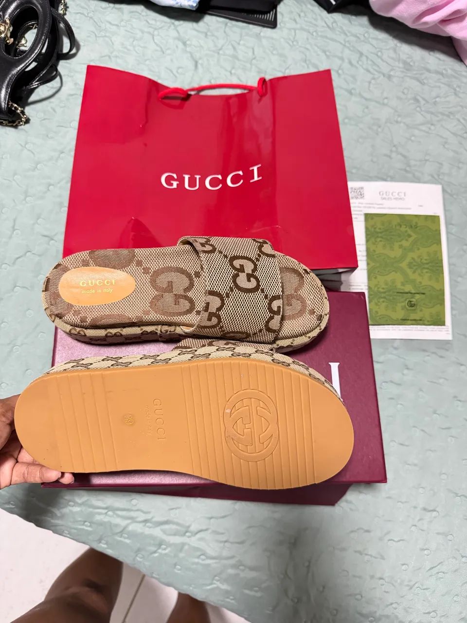 Papete/Sandalia Gucci - Foto 3