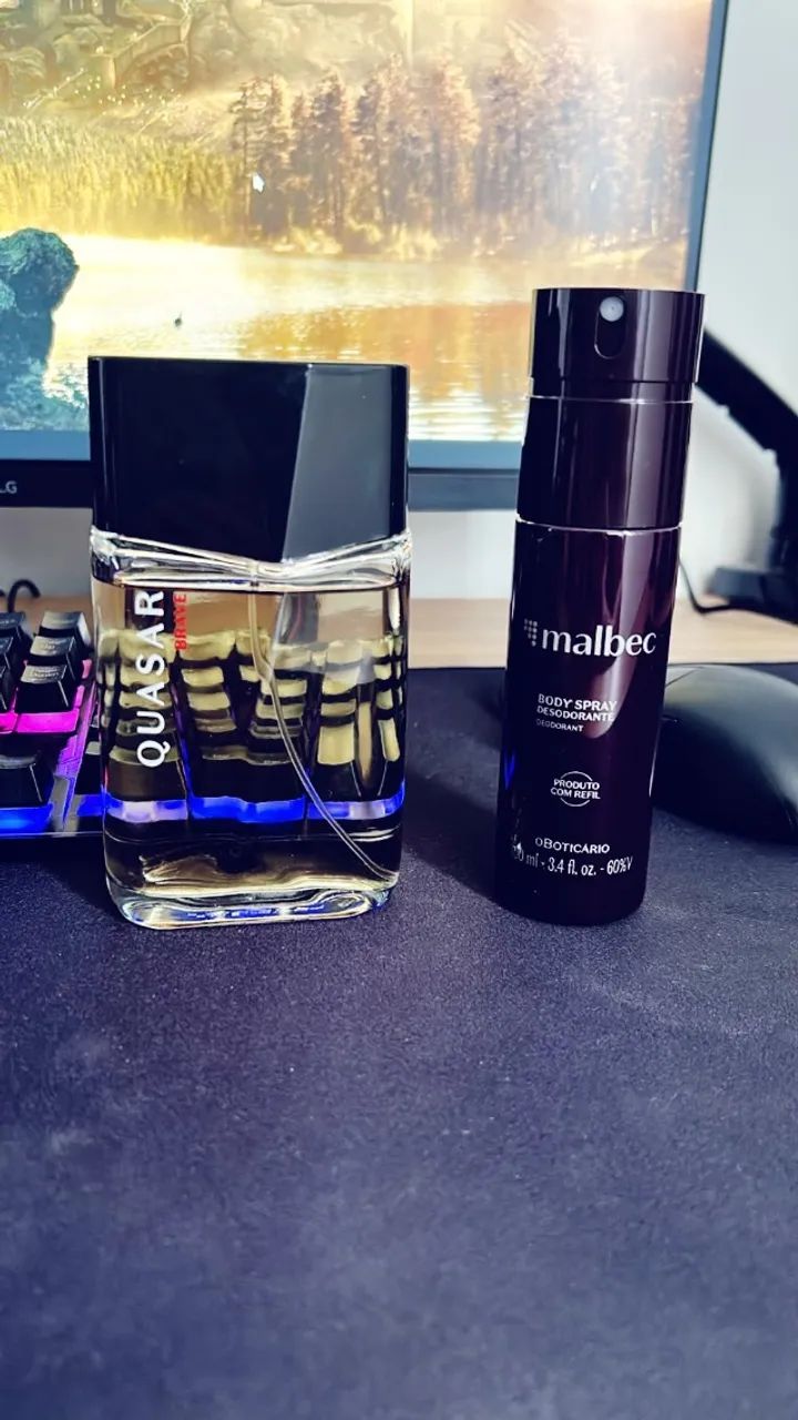Quasar Brave 100ml e Body Spray Malbec 100ml, O Boticário