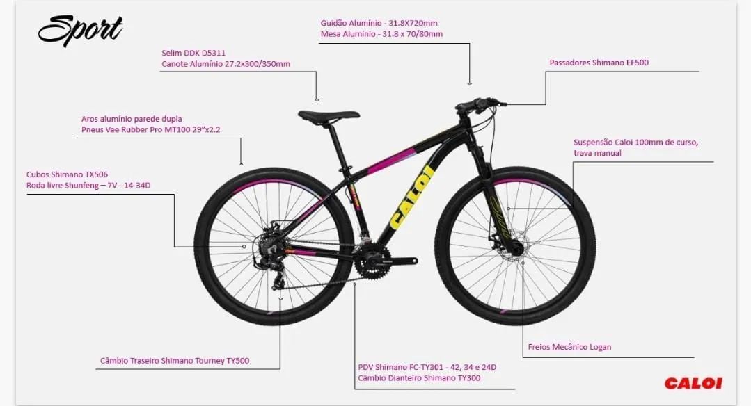 Bicicleta caloi vinte e nove aro 29 
