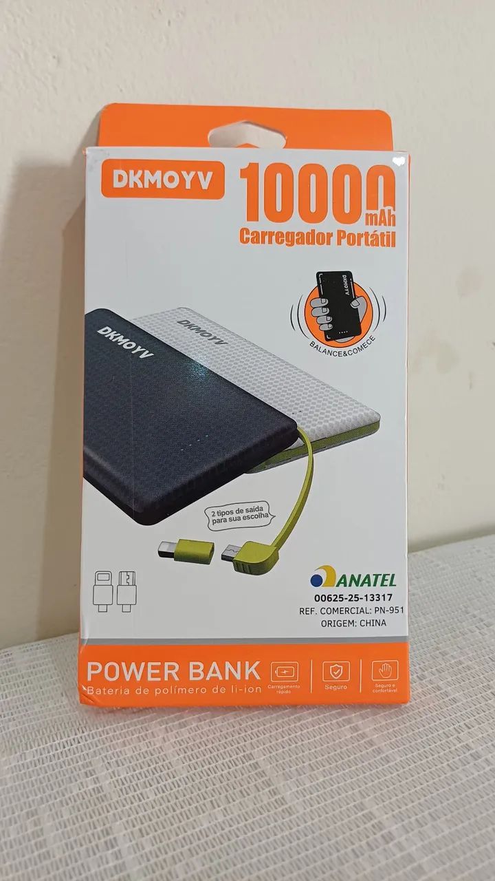 Carregador Portátil 10.000mAh NOVO!!