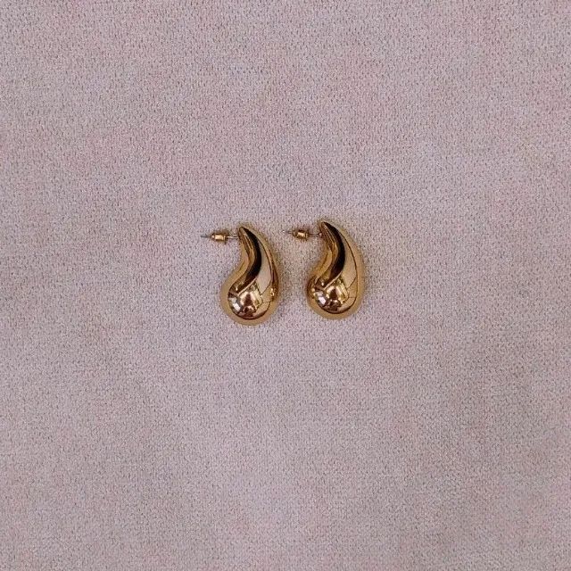Brinco Gota Dourado Grande - Foto 4