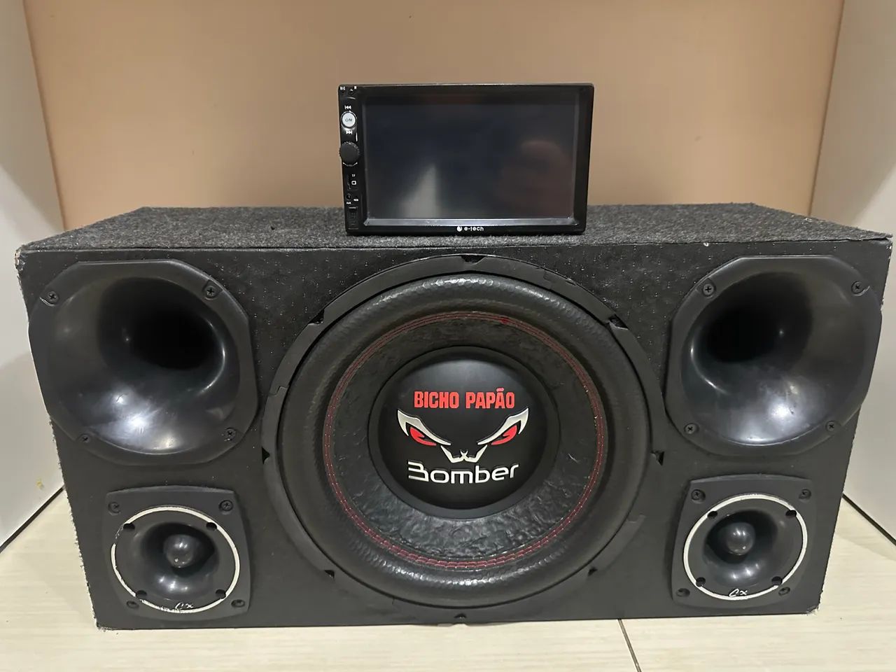 Caixa Trio Sub Bomber Bicho Papão + Modulo Taramps Tl 1500 - Foto 3