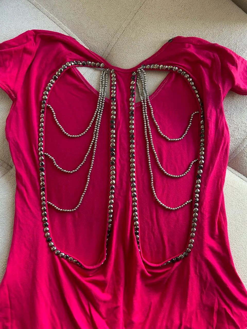 Blusa Pink com Strass e Corrente - Foto 3
