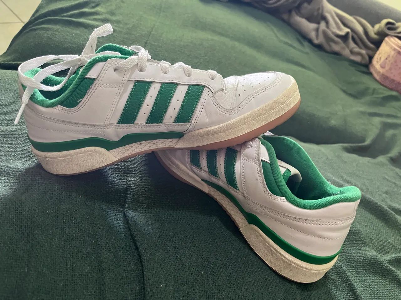 Tênis adidas Fórum Low branco e verde - Foto 2