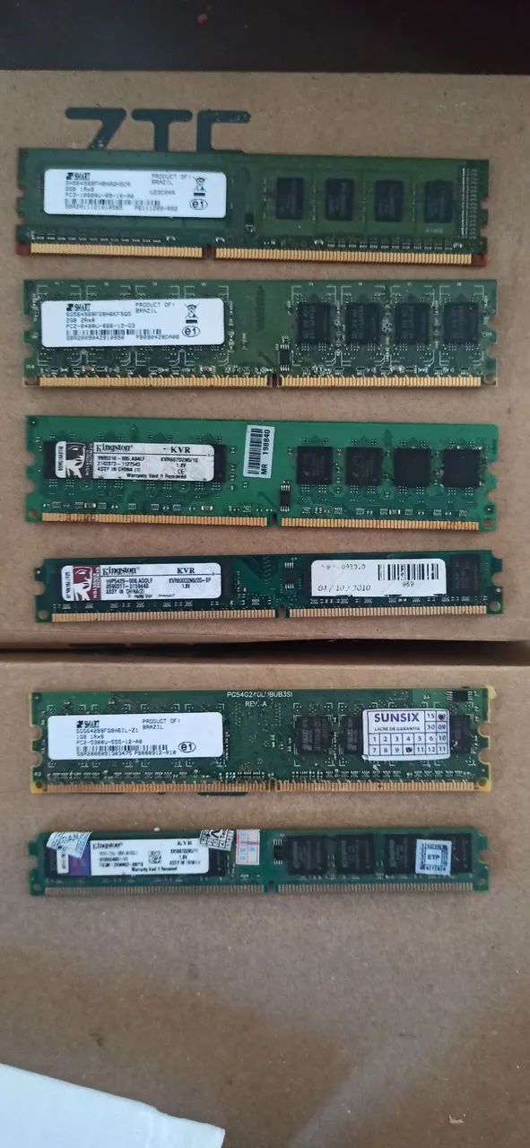Lote de memorias ram váriadas venha conferir.