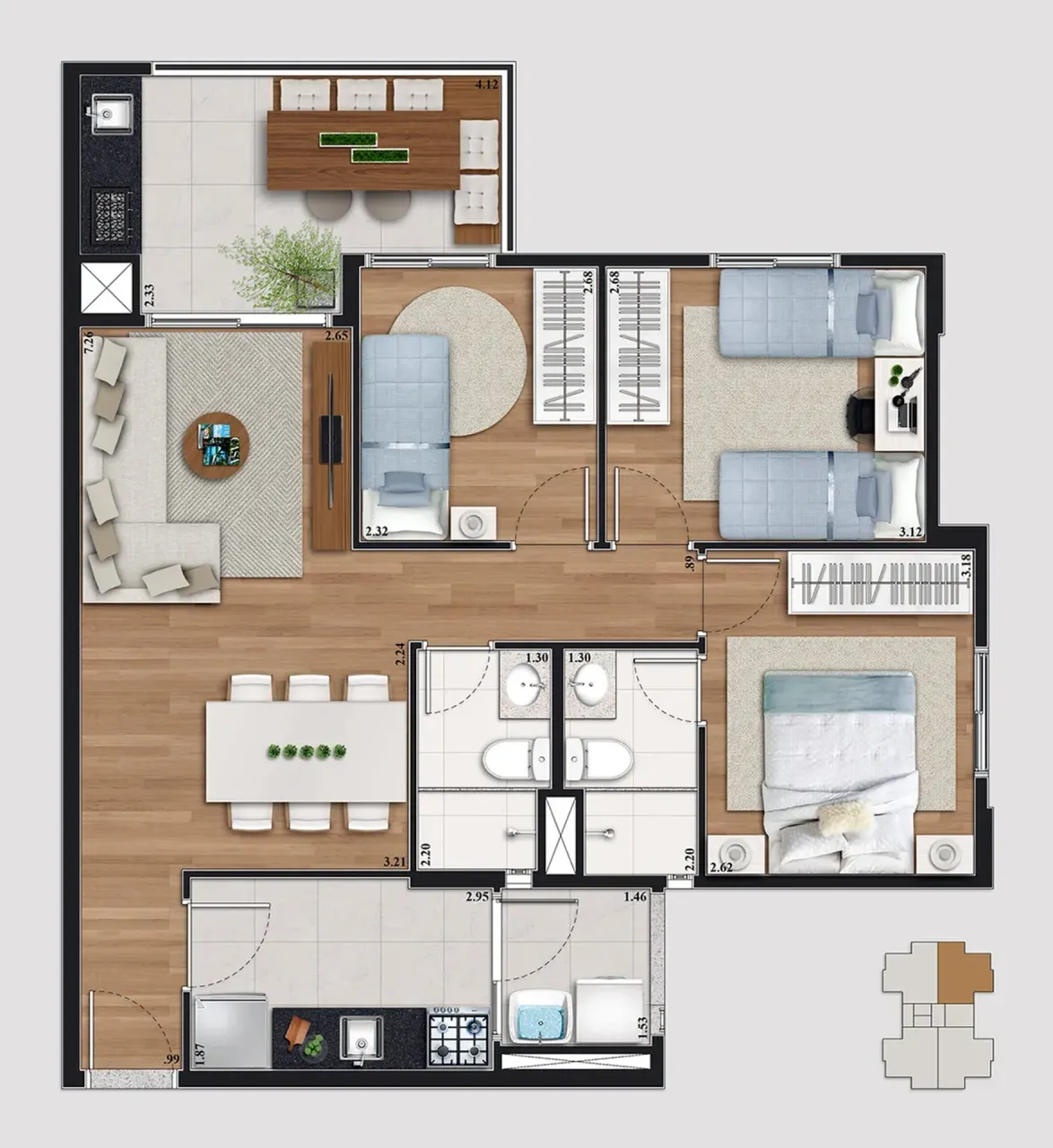 PLANTA 76m²