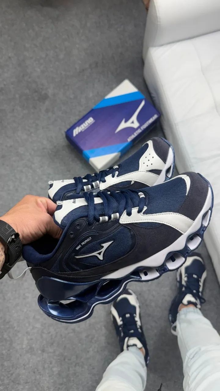  Tenis Mizuno Wave Beta 2 Marinho - Foto 2
