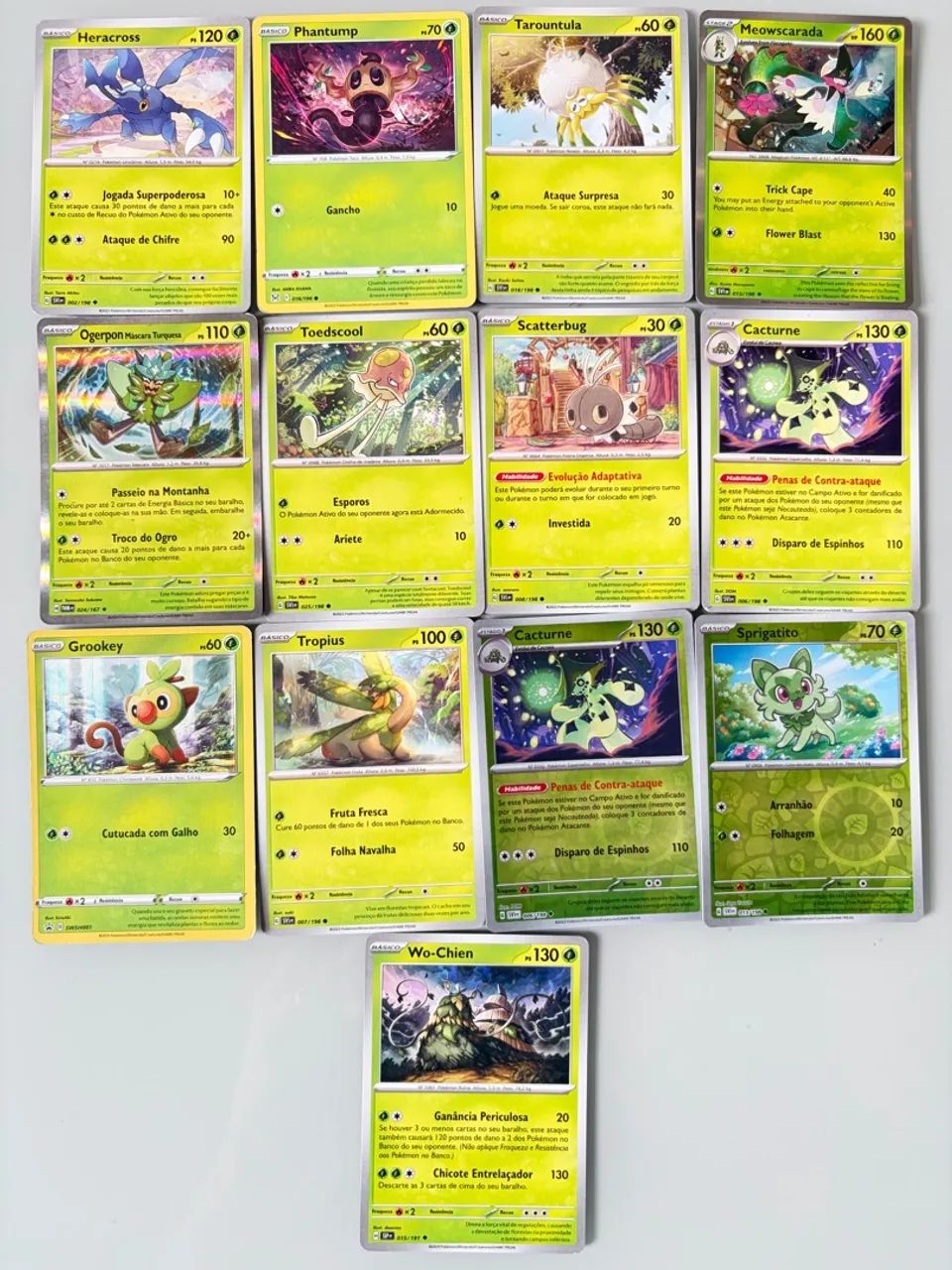 Cartas Pokémon - Comum *TIPO PLANTA* - Foto 3
