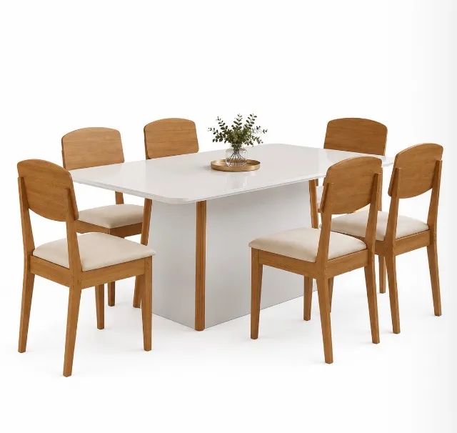 Conjunto Mesa e 6 Cadeiras Naturvitta 180 cm - Foto 2