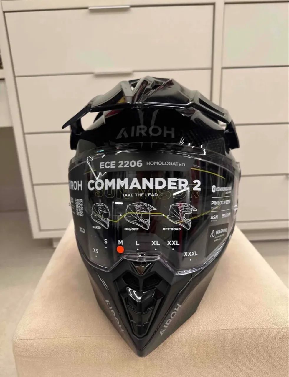 CAPACETE AIROH COMMANDER 2 FULL CARBON - Foto 4