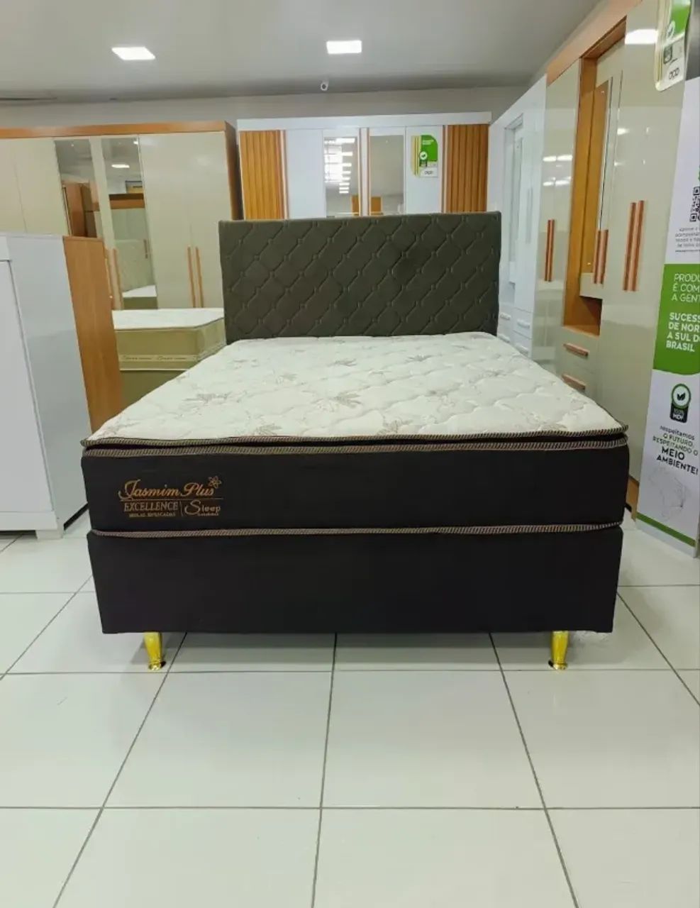 Cama Box Casal Excellence com Pillow Top (Base + Colchão) Separado - Foto 2