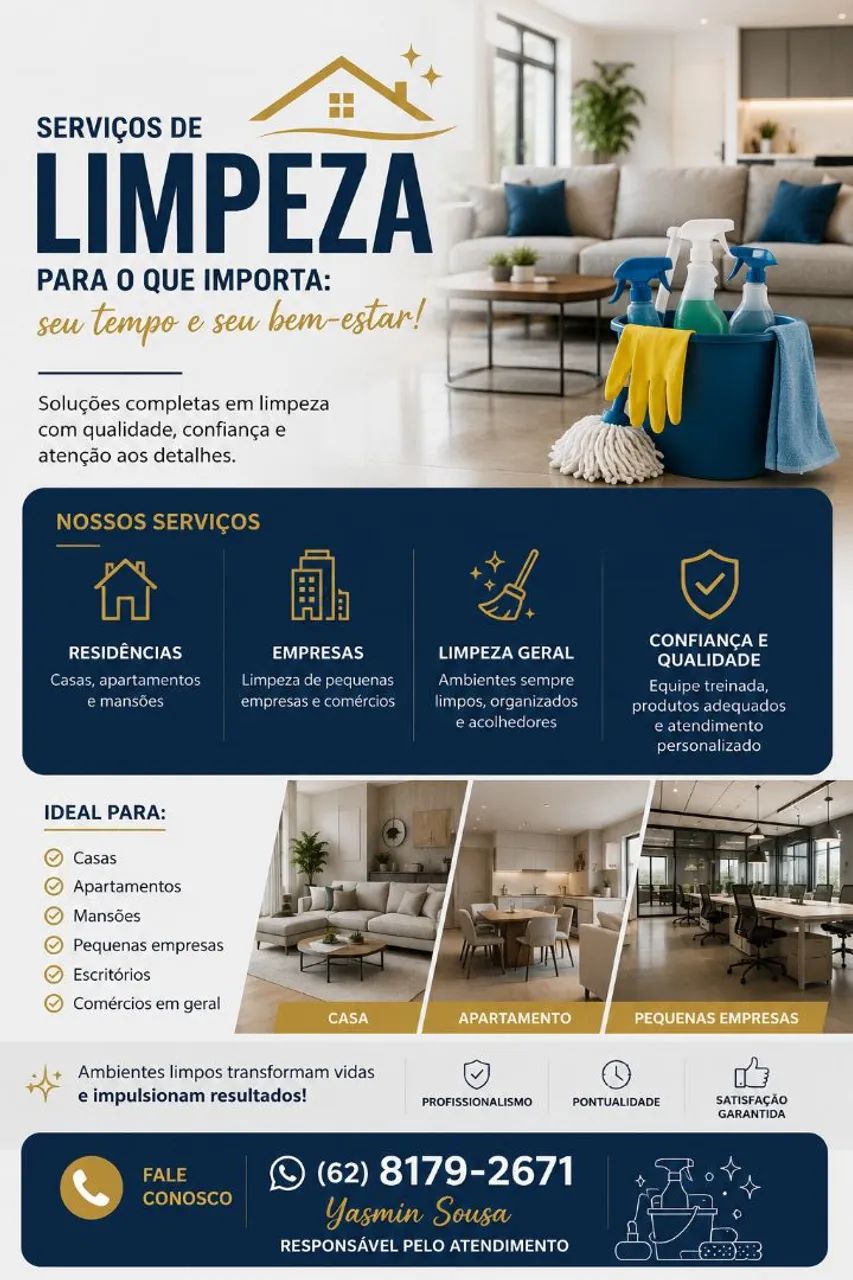 SERVIÇOS DE LIMPEZA/ FAXINAS<br>