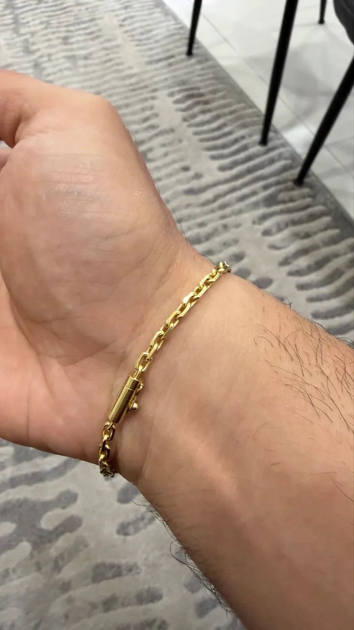 Pulseira em ouro 18k maciço  - Foto 2