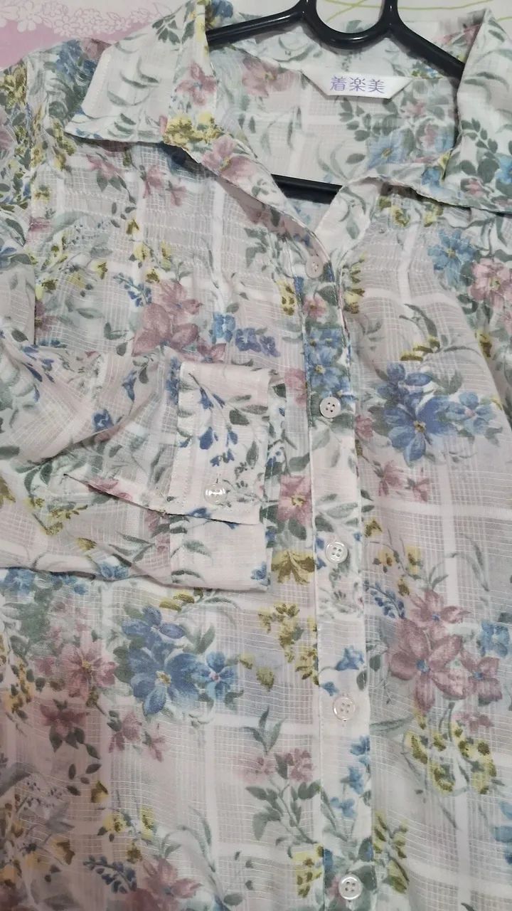 Blusa japonesa estampada M - Foto 3