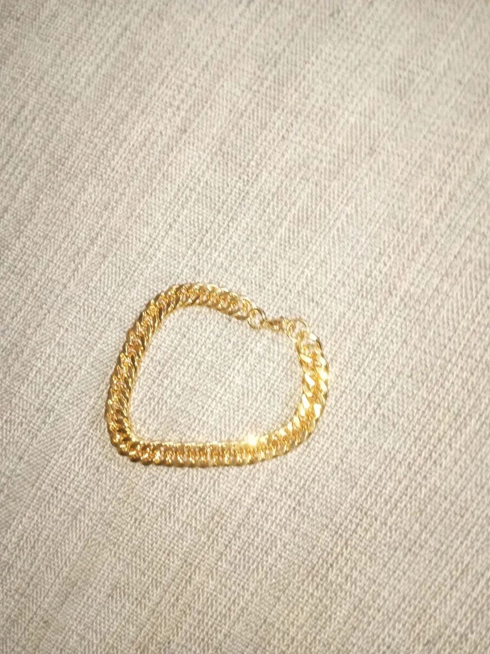 Pulseira masculina Grumet grossa dourada*nova*!