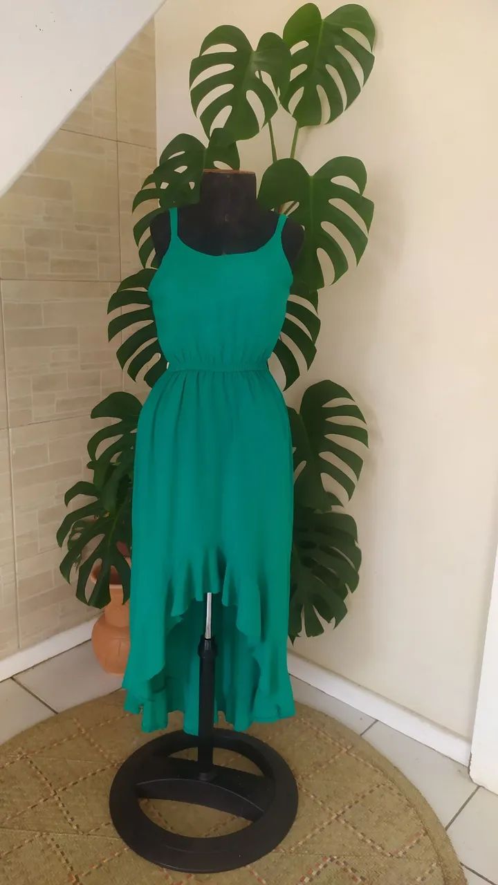 Vestido longo verde Tam P 