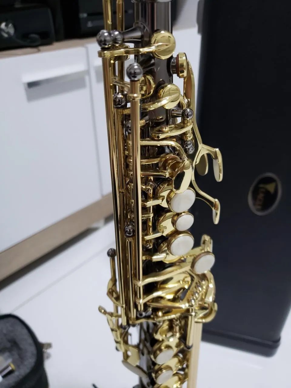 Sax soprano eagle sp502 black ônix