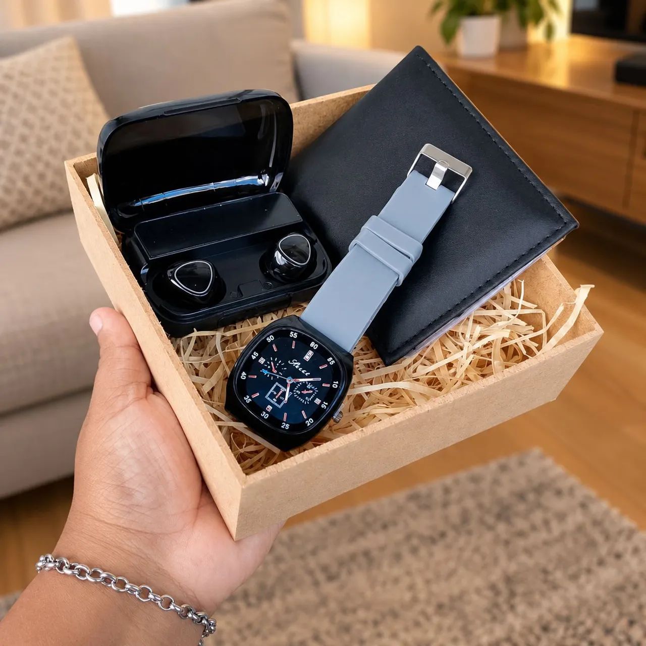 Kit masculino completo com caixa para presente - Foto 4