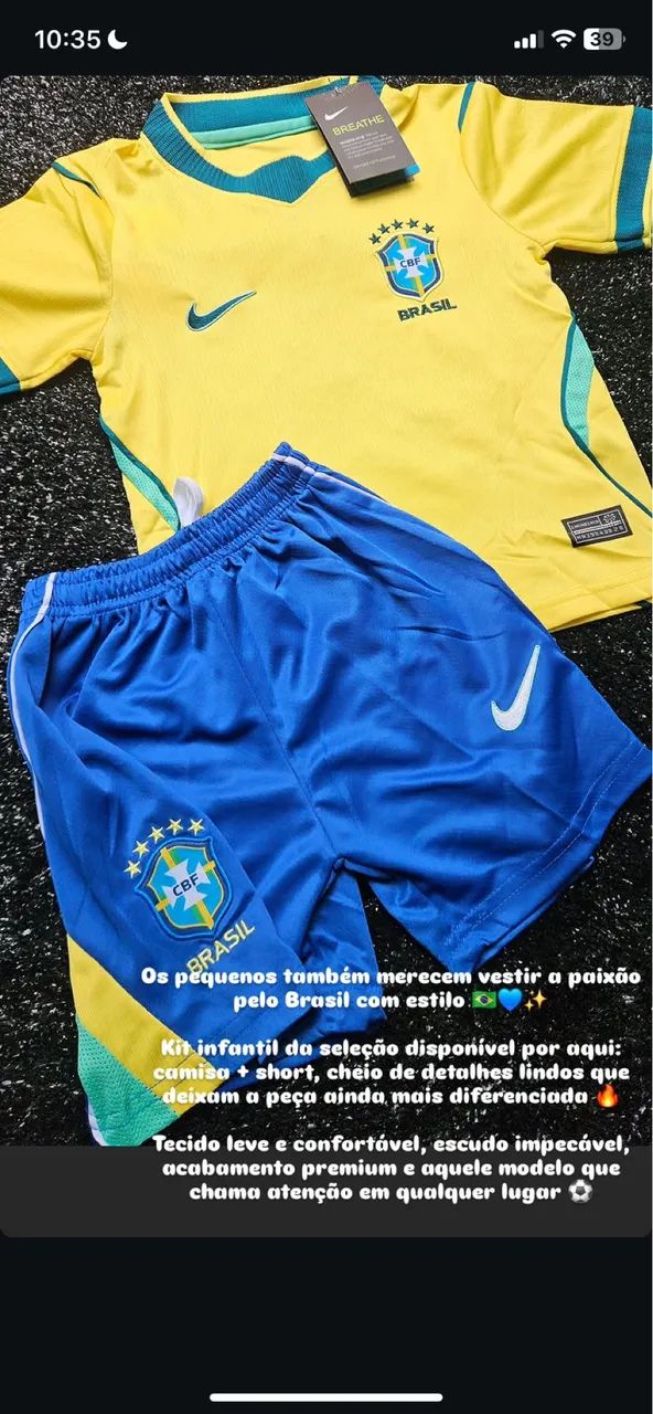 KIT INFANTIL DO BRASIL COPA 2026 - Foto 2