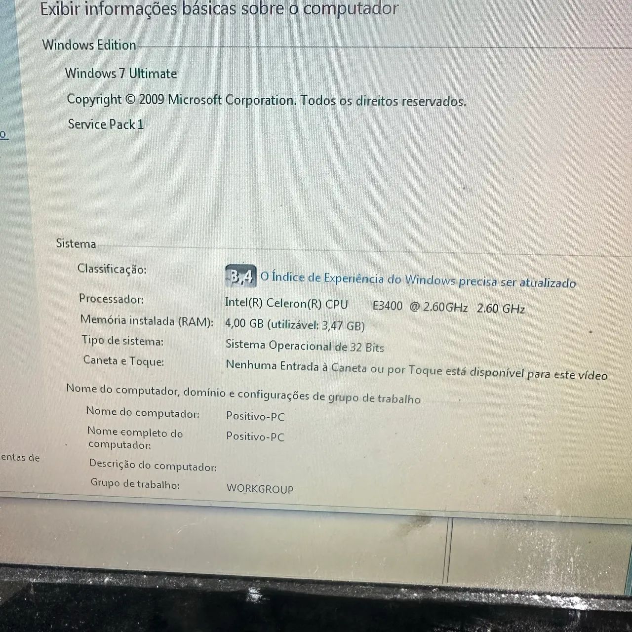 CPU positivo Intel E3400 2.60Ghz memória 4Gb usado precisa formatar  - Foto 5