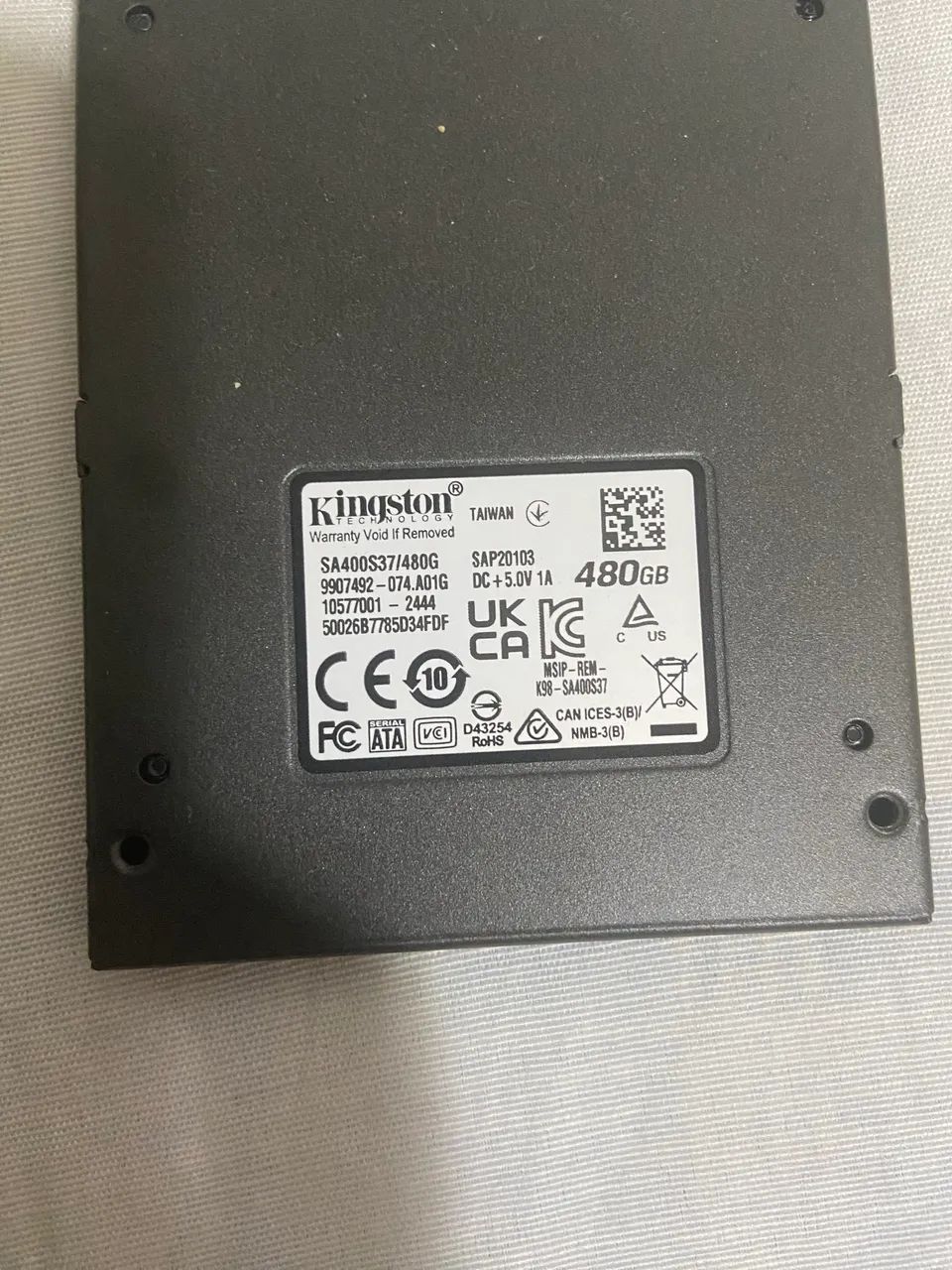 SSD kingston 480gb. preço negociável 