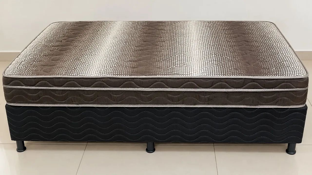 Cama Box Solteiro D45 - Base + Colchão  - Foto 3