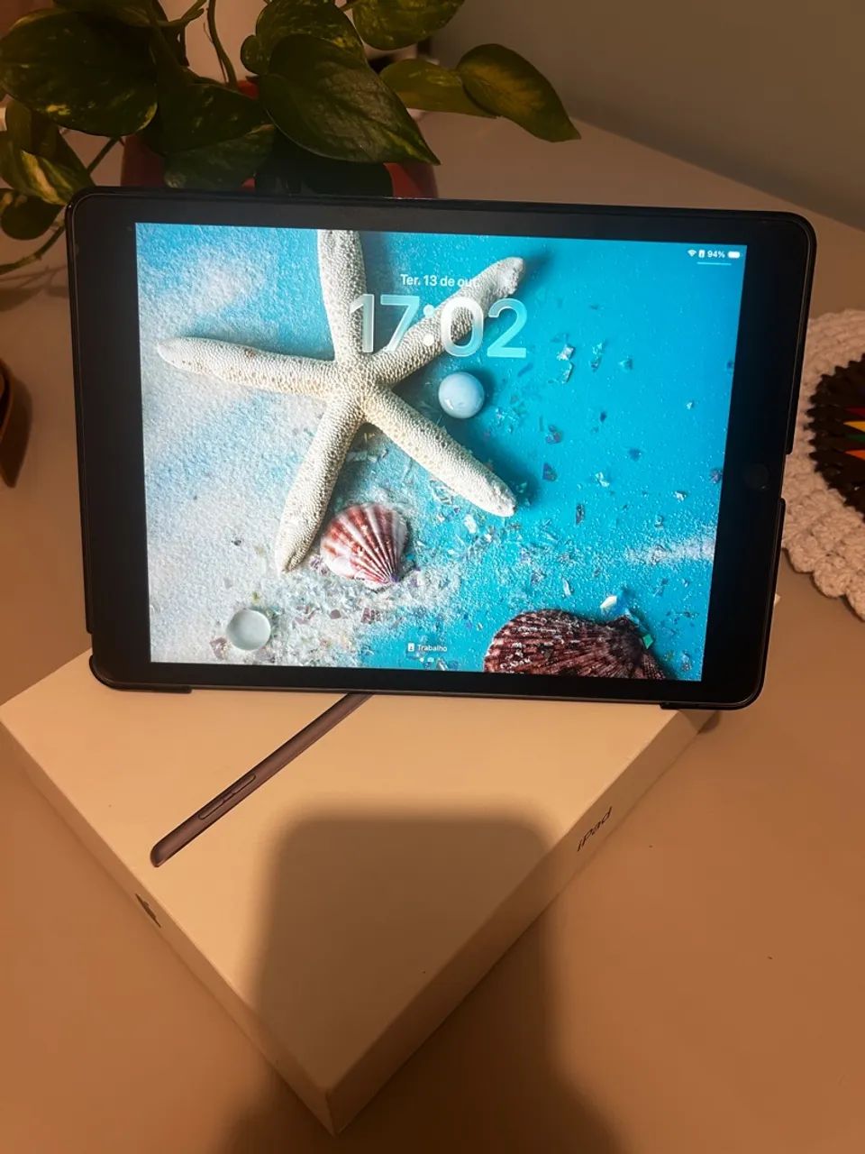 iPad 9 em excelente estado com capa e caixa