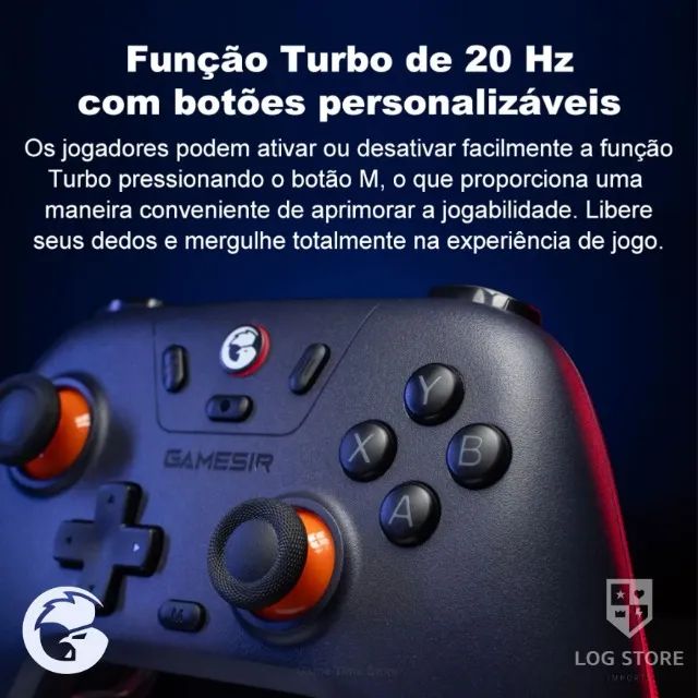 Joystick Sem Fio Gamesir Nova Lite Nintendo Switch Android IOS e PC Anti Drift Hall Efect - Foto 4